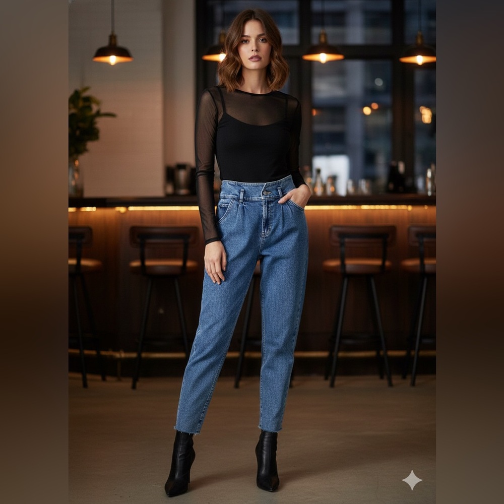 Hollister Ultra High-Rise Mom Jeans | Vintage Stretch Size 0 - Picture 10 of 11